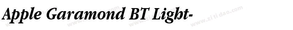 Apple Garamond BT Light字体转换